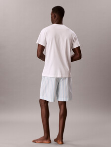 府綢棉短褲套組, Classic White TOP / VERTICAL BOARDWALK LOGO  STRIP, hi-res