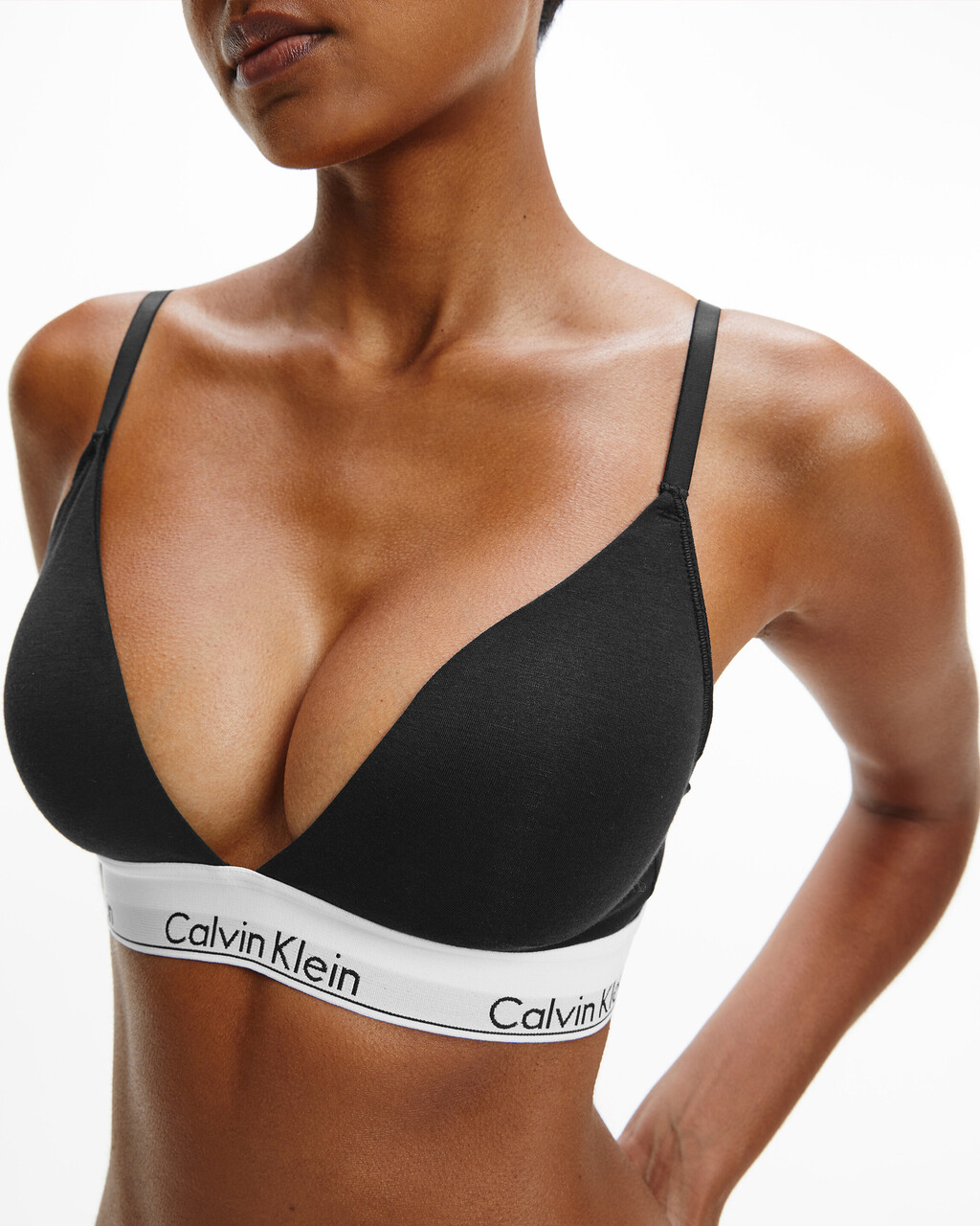 Calvin Klein Women's Modern Cotton Lightly Lined Triangle Wireless Bralette  - WF Shopping