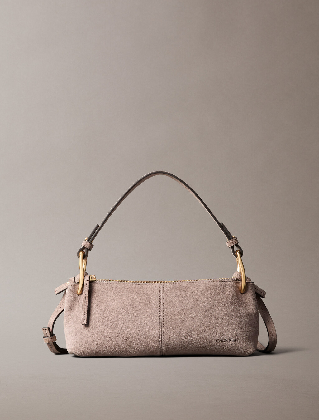 Small Soft Suede Shoulder Bag, Moonstruck Suede, hi-res