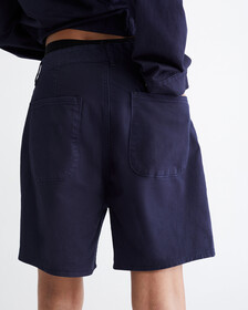 STANDARDS OVERDYED 高腰闊腿短褲, NAVY BLAZER-410, hi-res