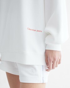HYBRID COMFORT 背面標語衞衣, Bright White, hi-res