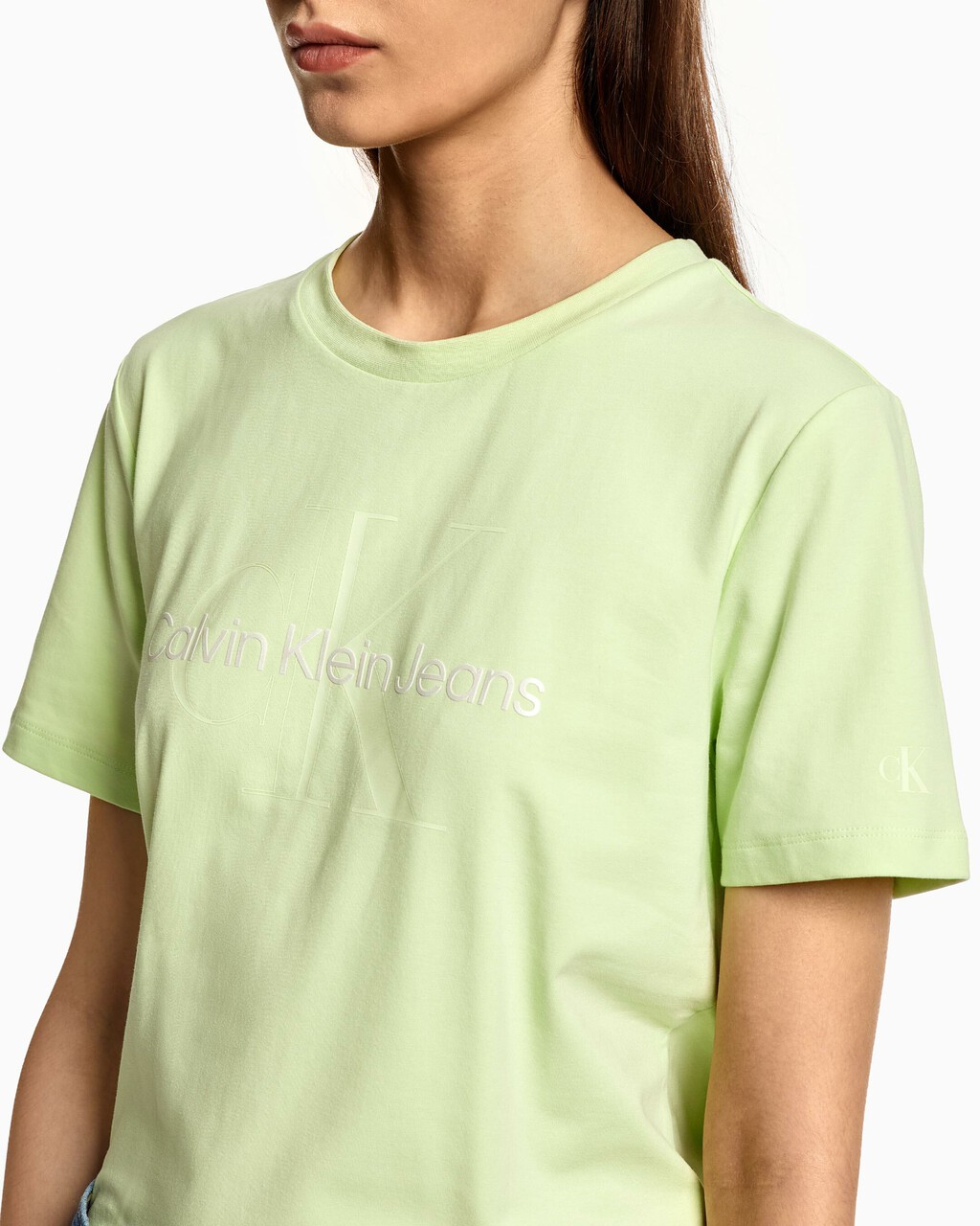PIMA COTTON MONOGRAM TEE, Exotic Mint, hi-res