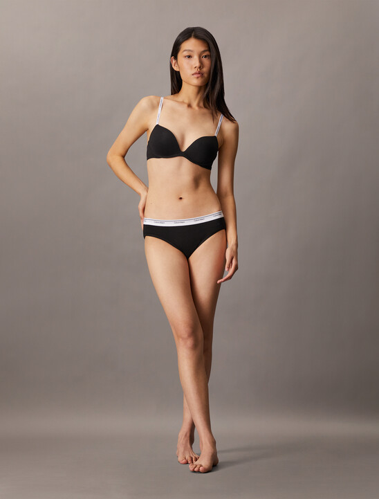 Cotton Modal Wirefree Push Up Plunge Bra