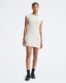 Archive Logo Baby T-Shirt Dress, Vanilla Heather, hi-res