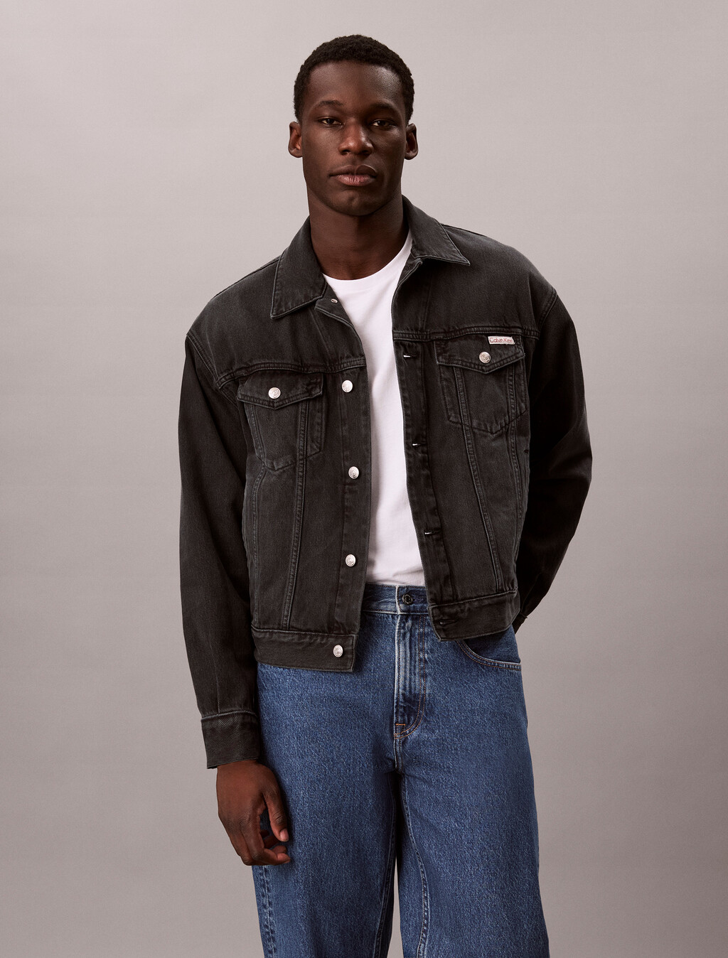 90s Denim Trucker Jacket, MIDNIGHT EMERALD, hi-res