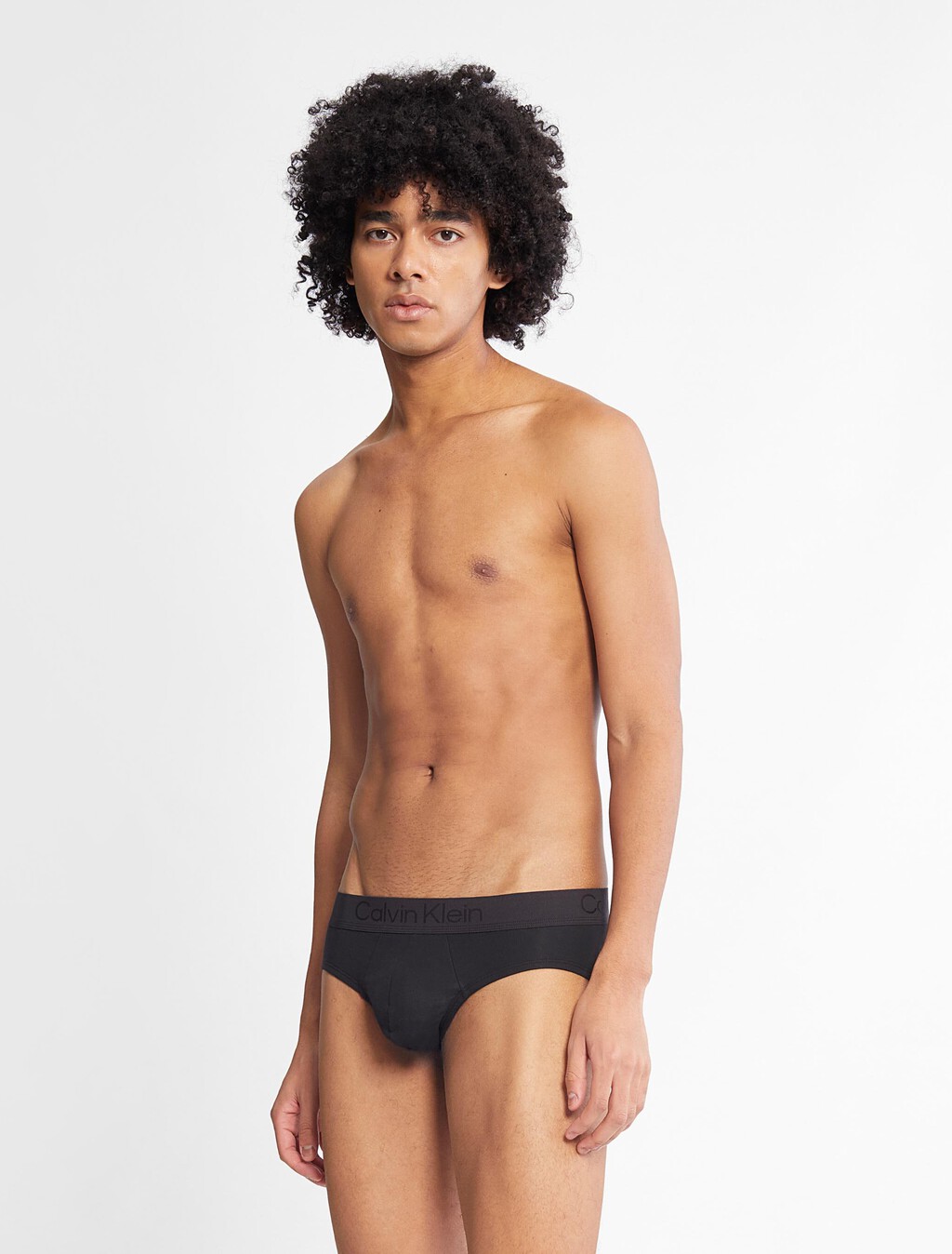 Ck Black Cotton Hipster Briefs, Black, hi-res
