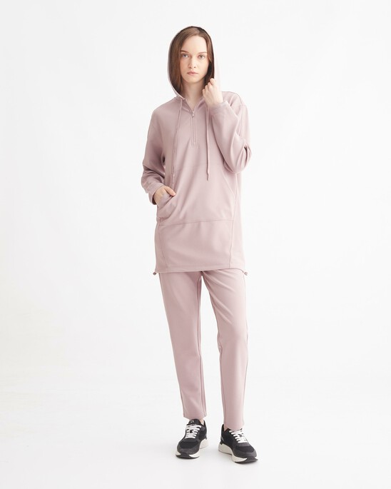 CK EFFECT HOODED SWEAT DRESS