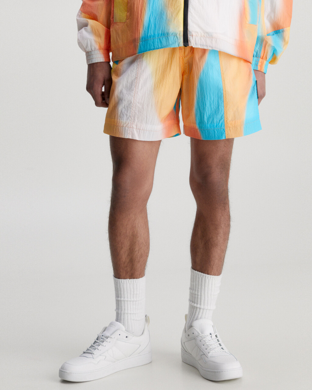 Recycled Nylon Multicolour Shorts, Gradient Shift, hi-res