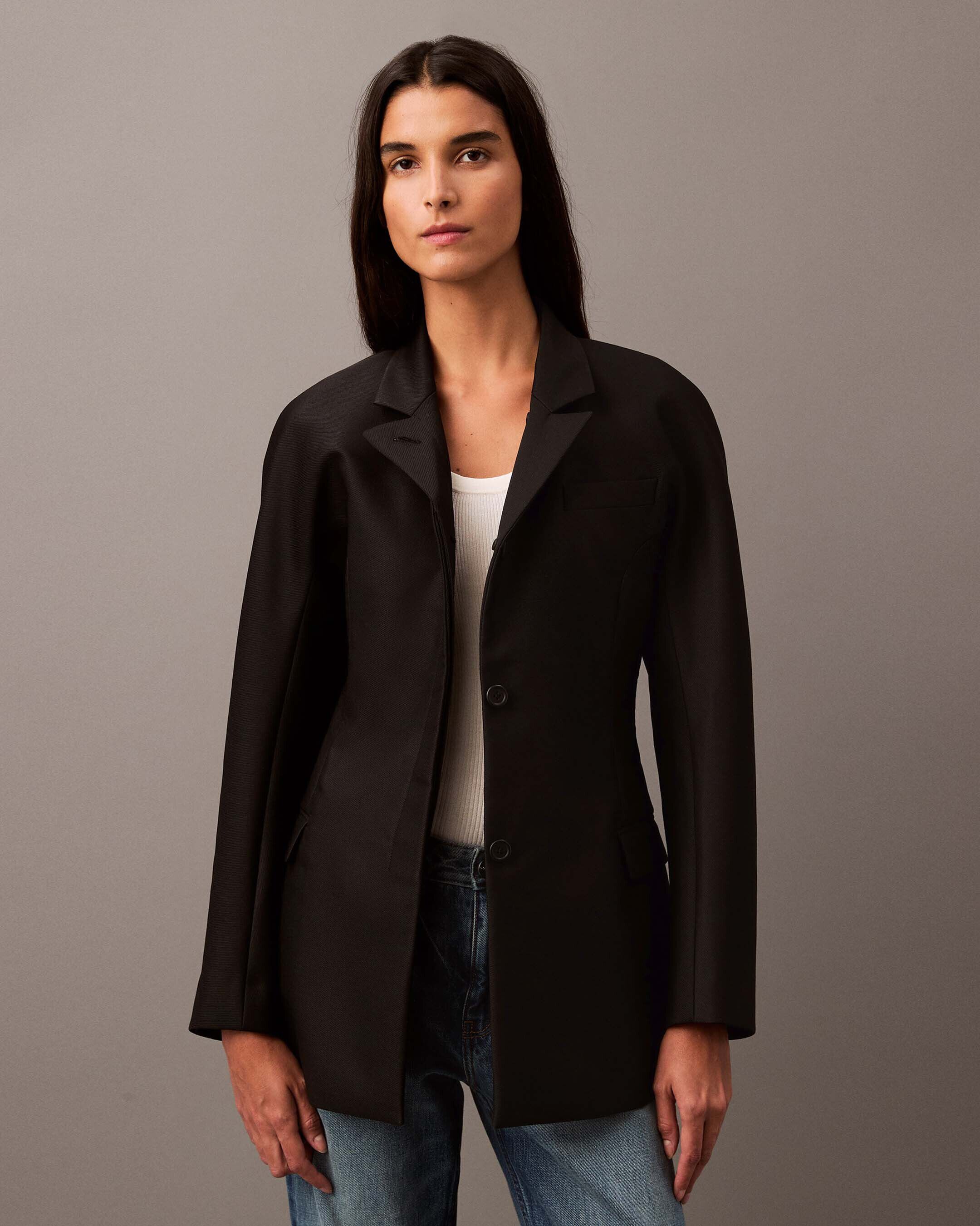 Outerwear blazer clearance