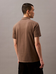 Double Mercerized Cotton Short Sleeve Polo, Chocolate Chip, hi-res