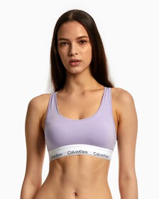 MODERN COTTON LIGHTLY LINED BRALETTE, VERVAIN LILAC, hi-res