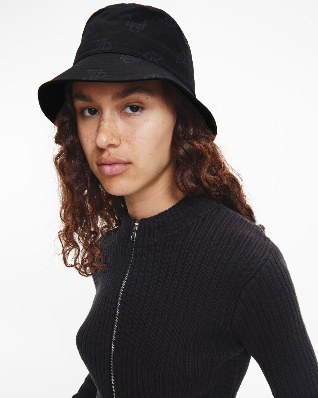 ORGANIC COTTON BUCKET HAT, MONO ALLOVER, hi-res