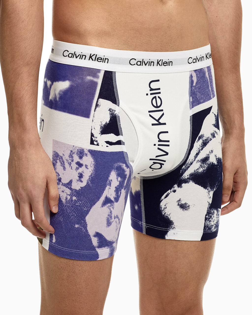 COTTON STRETCH 貼身四角褲, Hero Graphic_White, hi-res
