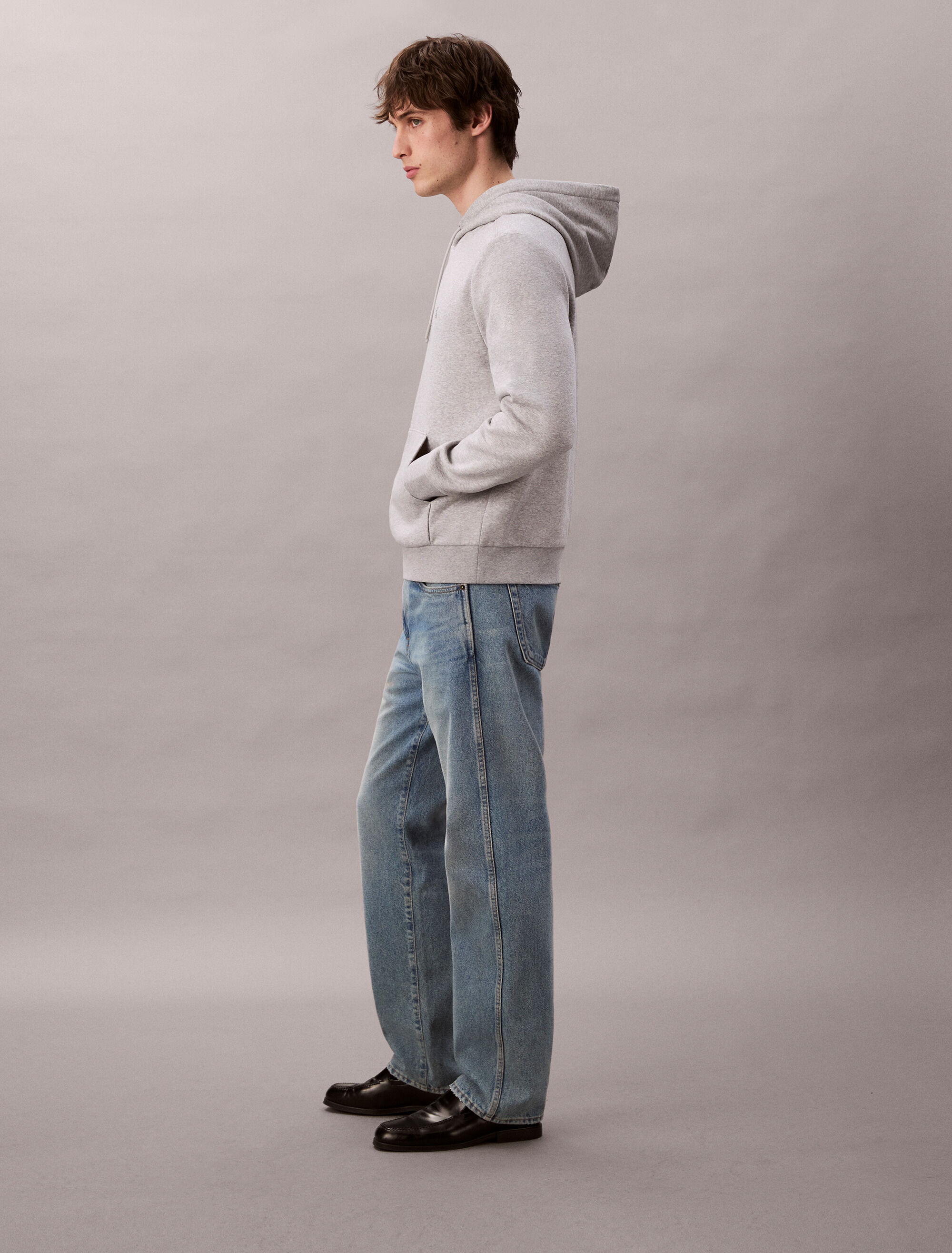 【CK JEAN】LONG SLEEVE ARCHIVE FLEECE HOODIE 40QM431 Archive Logo Fleece Hoodie | Calvin Klein