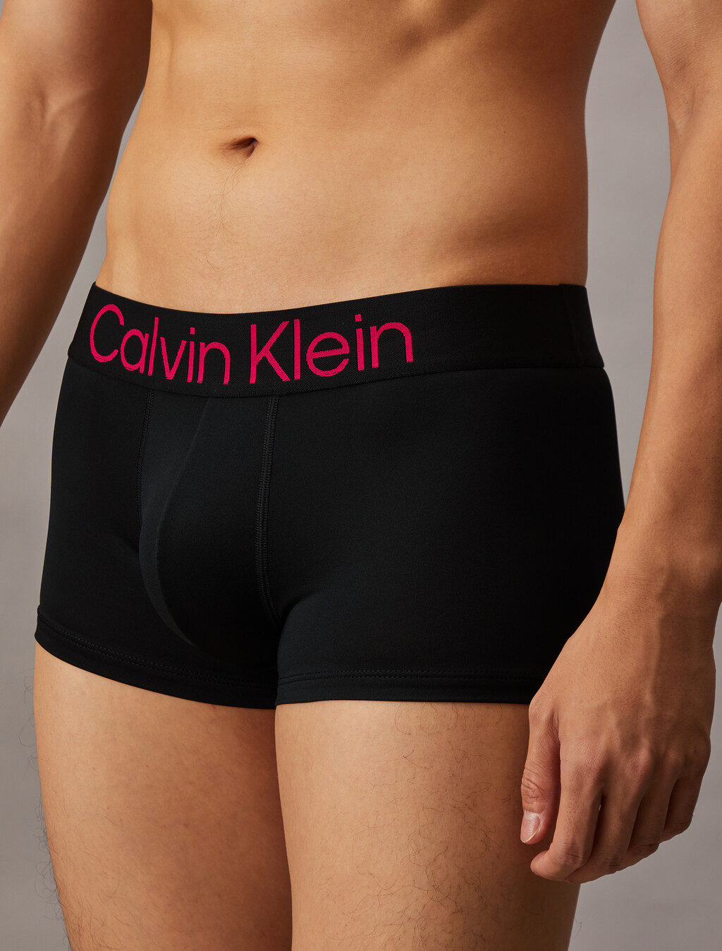 Bold Logo Low Rise Trunks 3 Pack, black w high rise logo/black w petunia pink logo/b, hi-res