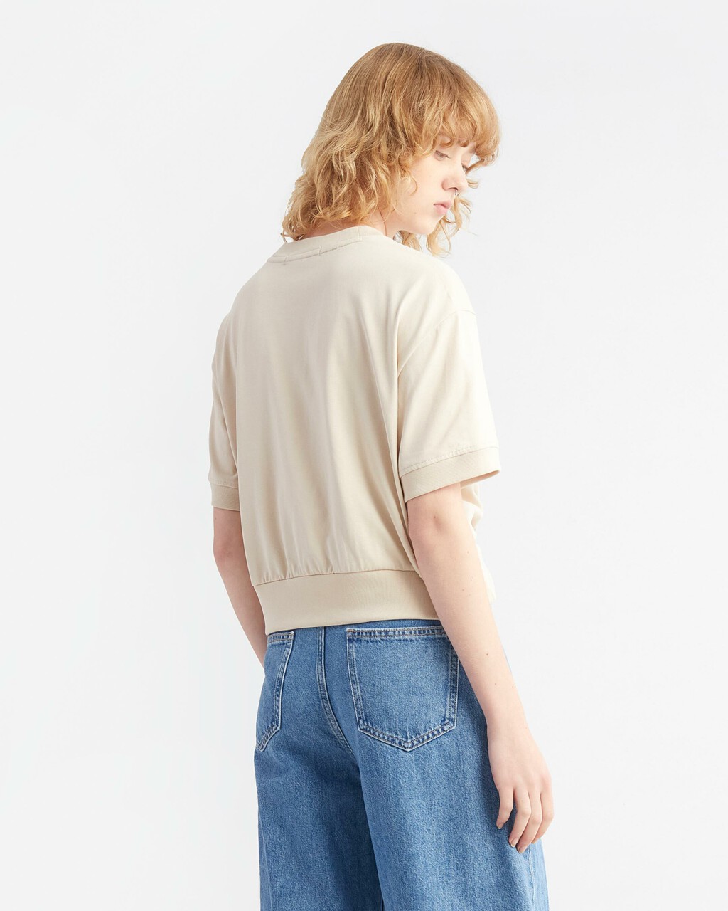 INFINITE COOL 正面飾結 T 裇, Classic Beige, hi-res