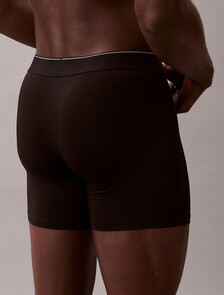 Monogram 超細纖維彈性低腰四角內褲, Black, hi-res