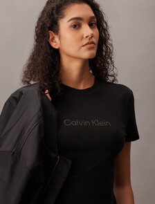 Slim Fit Logo Tee, Black, hi-res