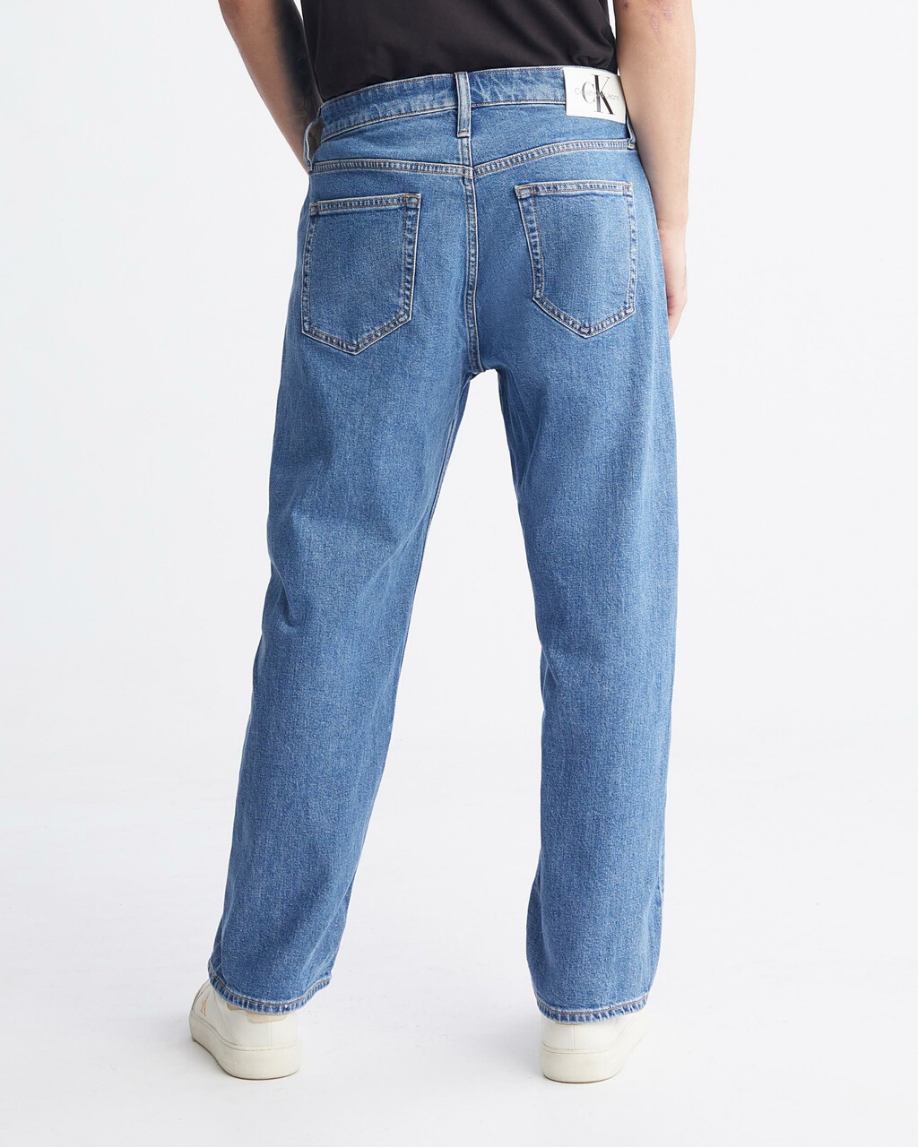 Recycled Cotton 90s Straight Cropped Jeans, BRIGHT BLUE, hi-res