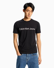 INSTITUTIONAL LOGO SLIM TEE, Ck Black, hi-res