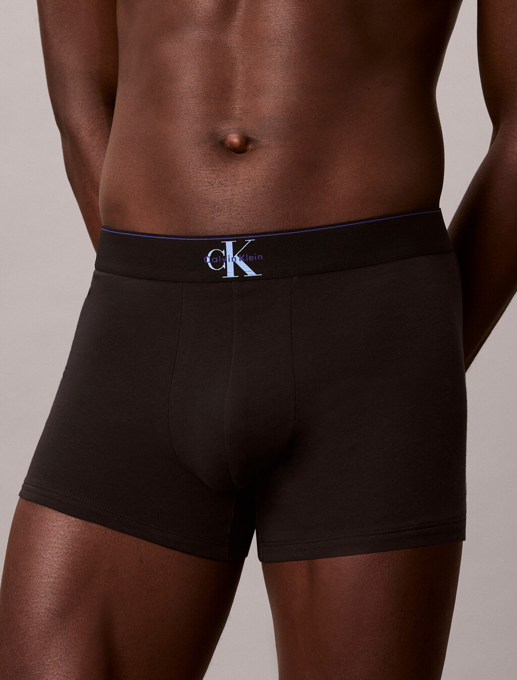 Graphic Monogram Cotton Stretch Trunks, BLACK w/ BLUE RIVER FOG/BLUE RIVER FOG w/ BLUE DES, hi-res