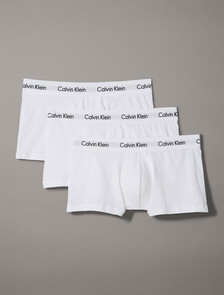 Cotton Stretch 低腰貼身短版四角褲（3 件組）, White, hi-res
