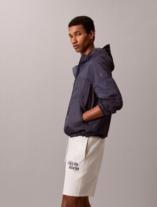 Embroidered Logo Jogger Shorts, Snowy Heather, hi-res