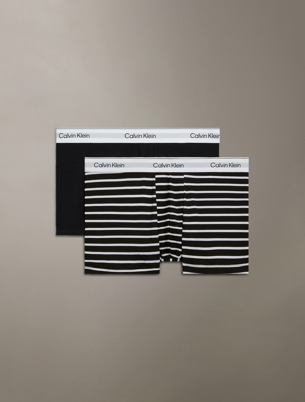 Icon 彈性棉質平口內褲 2 件組, black/ leader stripe black, hi-res