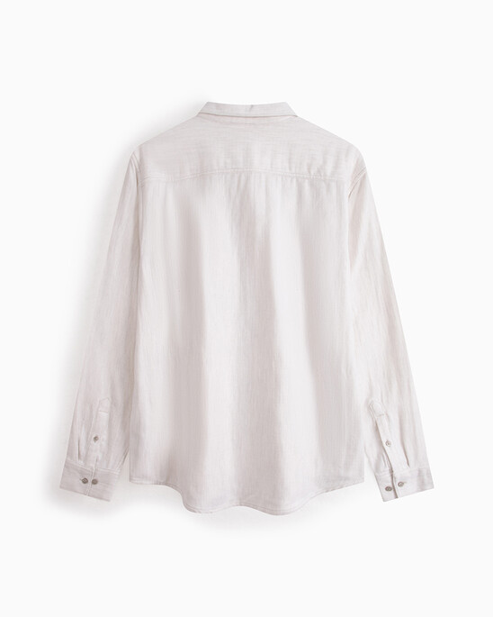 Double Pocket Melange Button-Down Shirt
