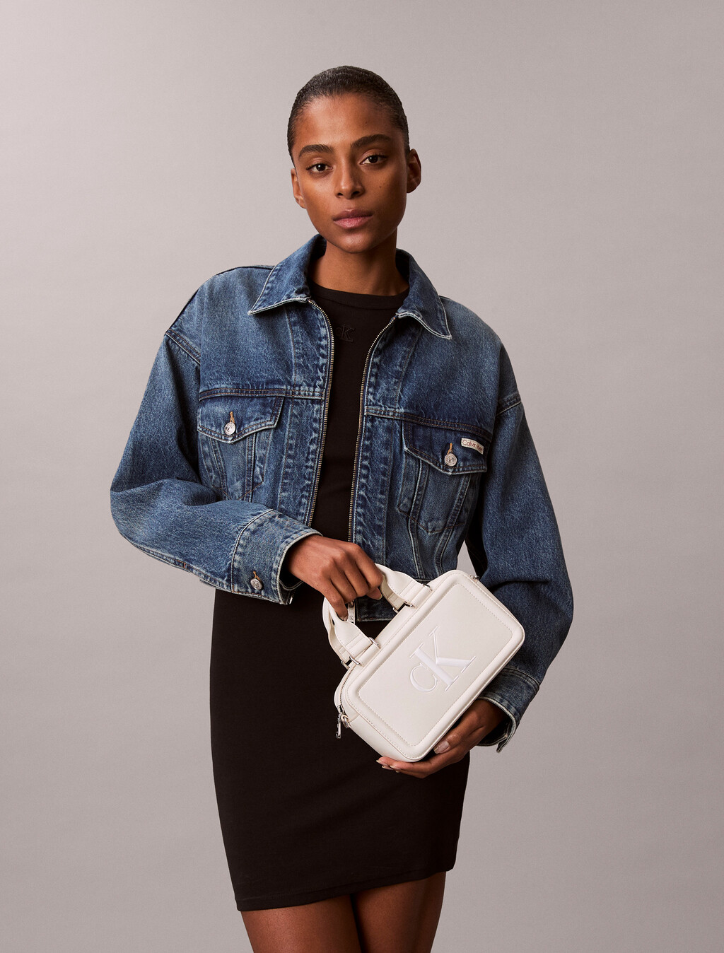 矚目 Monogram 標誌迷你托特包, Lily White, hi-res