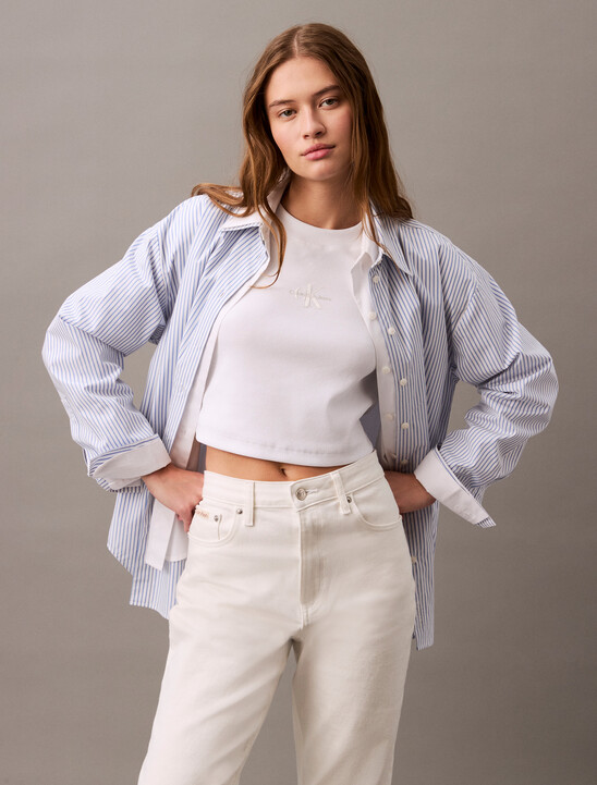 Slim Cropped Monogram T-shirt