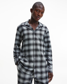 法蘭絨長袖裇衫, CK Shadow Plaid+Black, hi-res