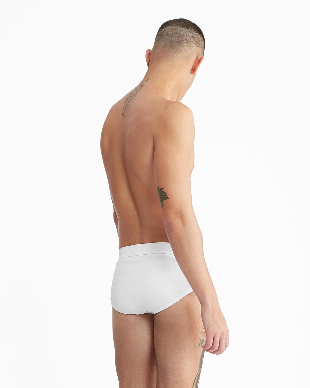 Ck Black Cotton Hipster Briefs, White, hi-res