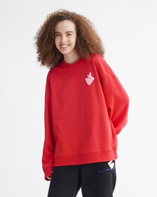 YEAR OF THE RABBIT RELAXED FIT SWEATSHIRT, FLAME SCARLET, hi-res