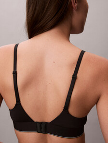 CK Graphic Push Up Plunge Bra, Black, hi-res