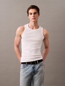 Cotton Stretch Sleep Tank Top, White, hi-res