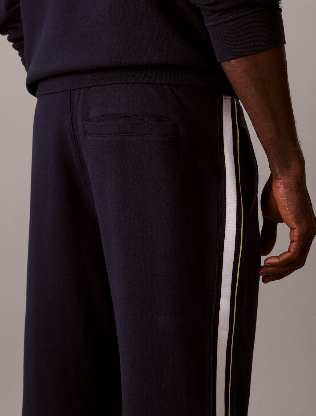 棉質混紡毛圈布束口運動褲, Shoreline, hi-res