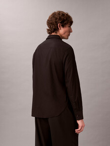 Emblem Jacquard Easy Shirt, Black, hi-res