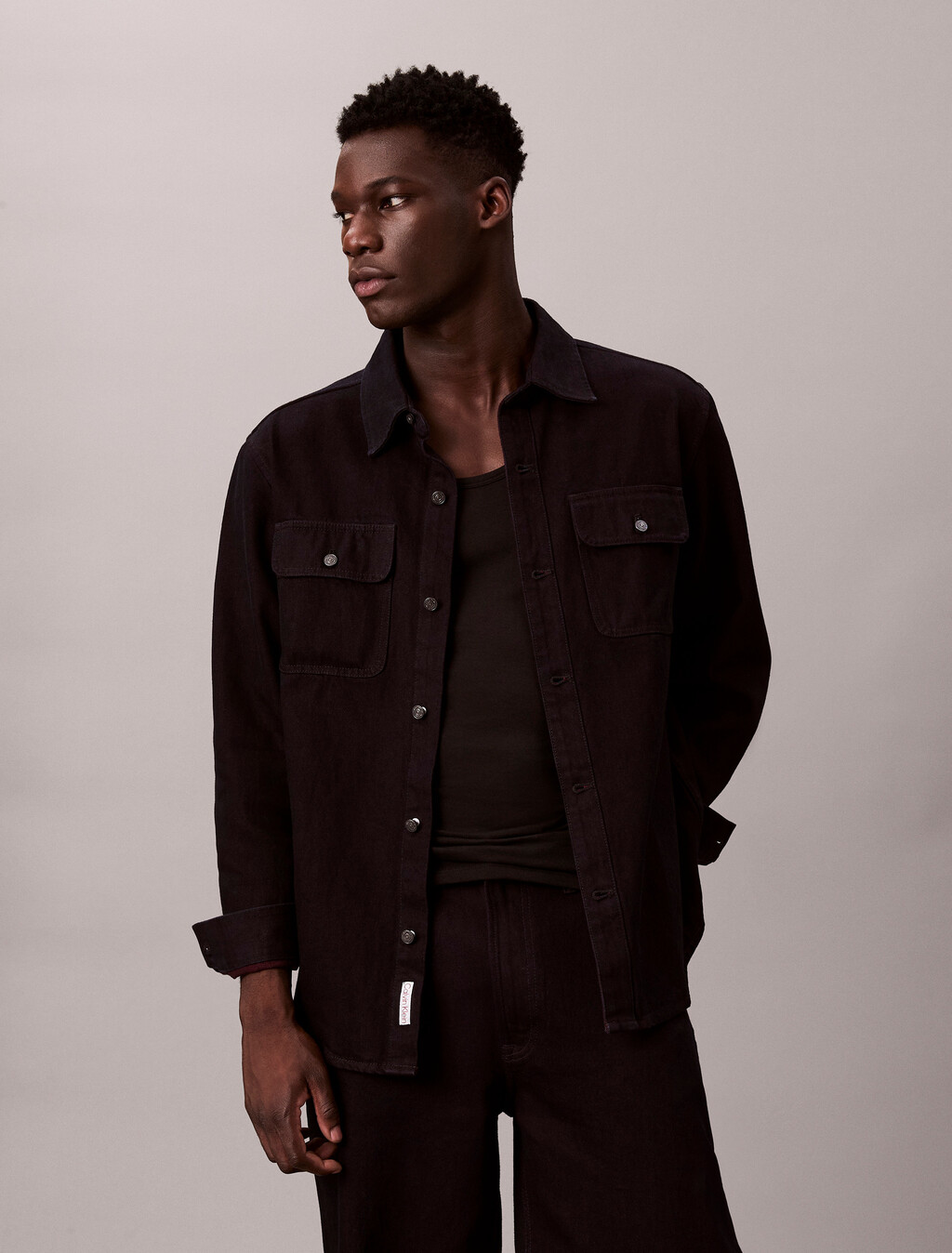 90's Denim Shirt Jacket, MERLOT, hi-res