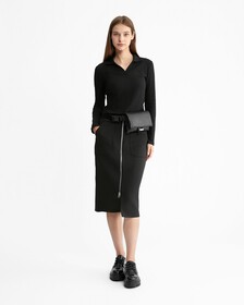 Monologo Rib Knit Slim Polo, Ck Black, hi-res