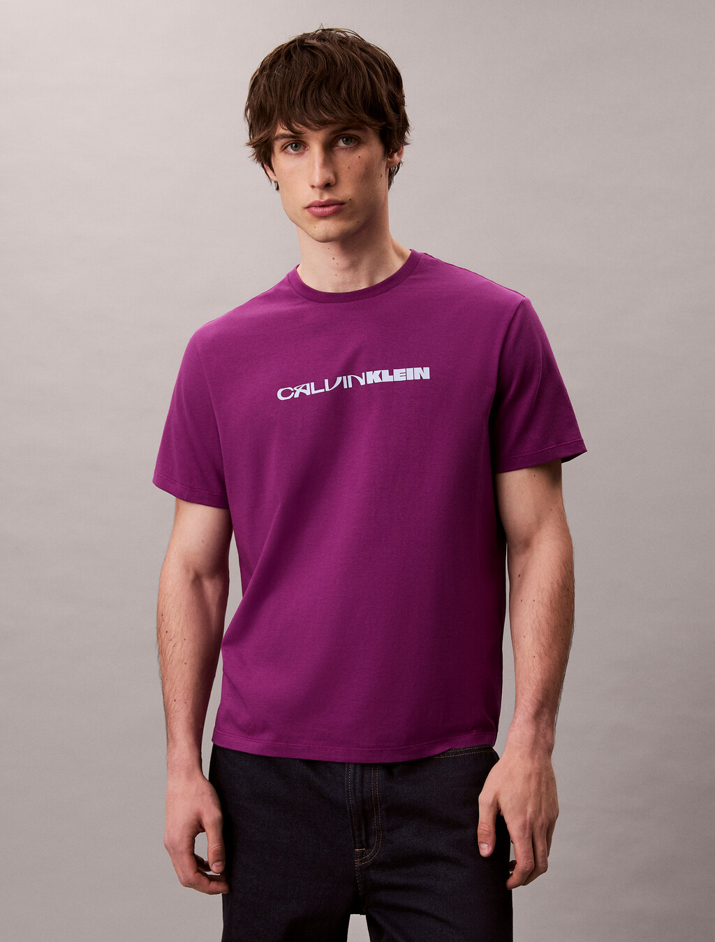 Bold Logo Graphic Relaxed T-Shirt, Purple Phlox, hi-res