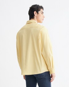 Standards Oversized Cotton Button-Down Shirt, Straw, hi-res