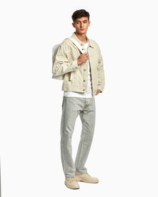Standards Unbleached Marble Dye Straight Leg Jeans, UNBLEACHED MARB, hi-res