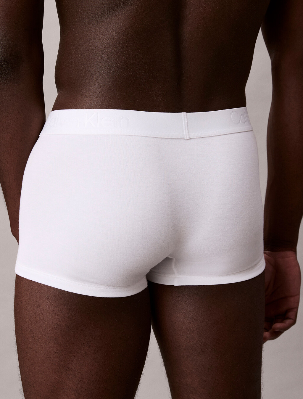 Trunks - CK Black Cotton, White, hi-res