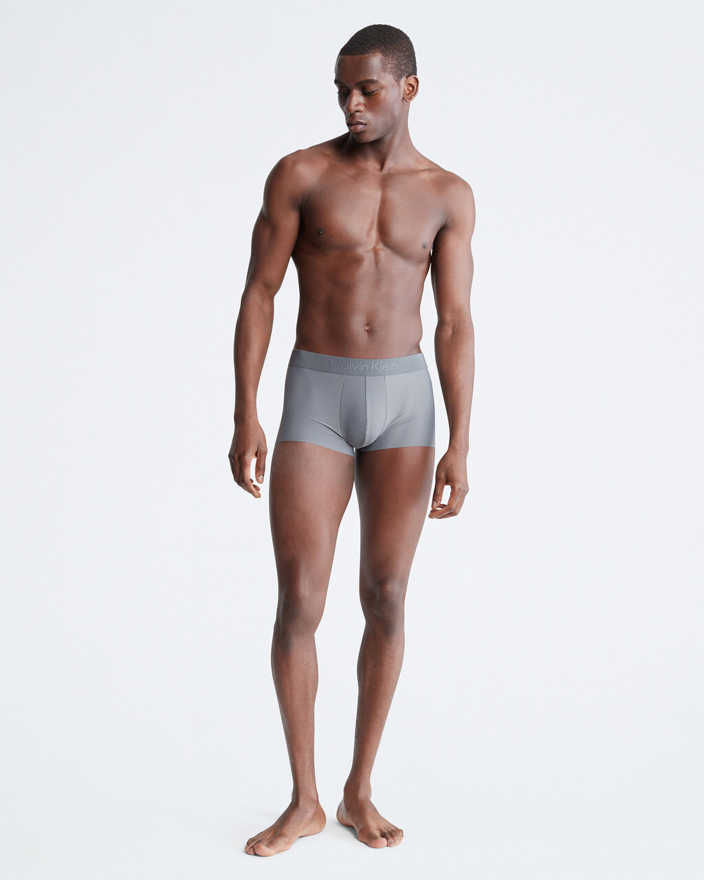 CK Black Low Rise Trunks, Grey Sky, hi-res