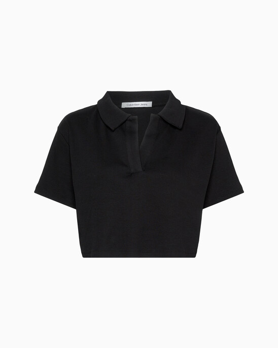 Relaxed Ribbed Polo Shirt