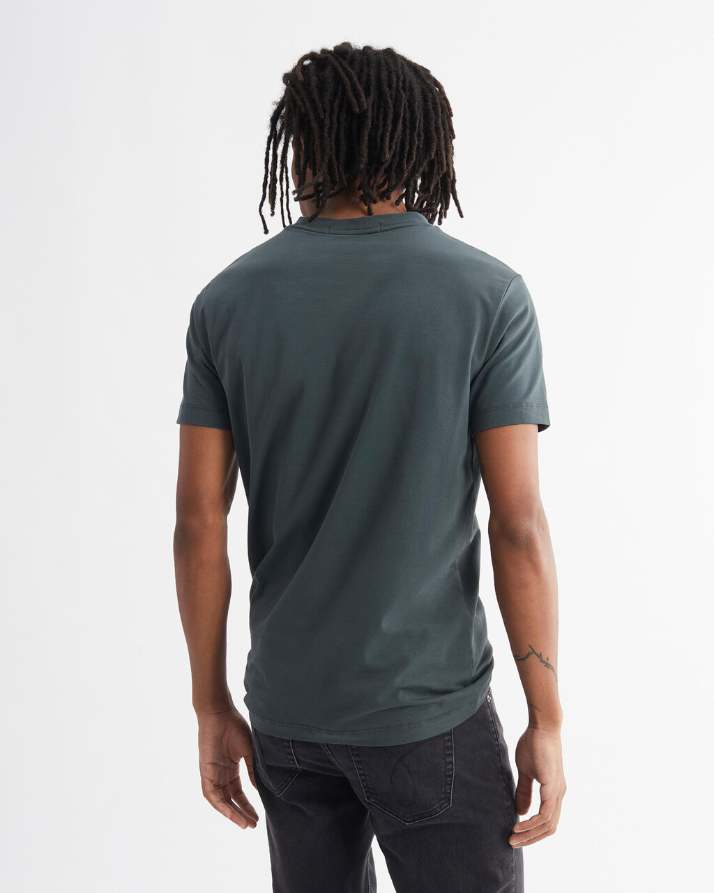 INSTITUTIONAL LOGO SLIM TEE, Dark Seaweed, hi-res