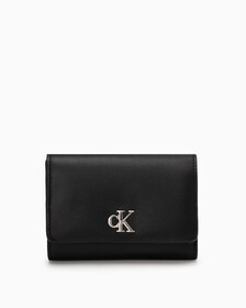 MINIMAL MONOGRAM 中型三摺式銀包, BLACK, hi-res