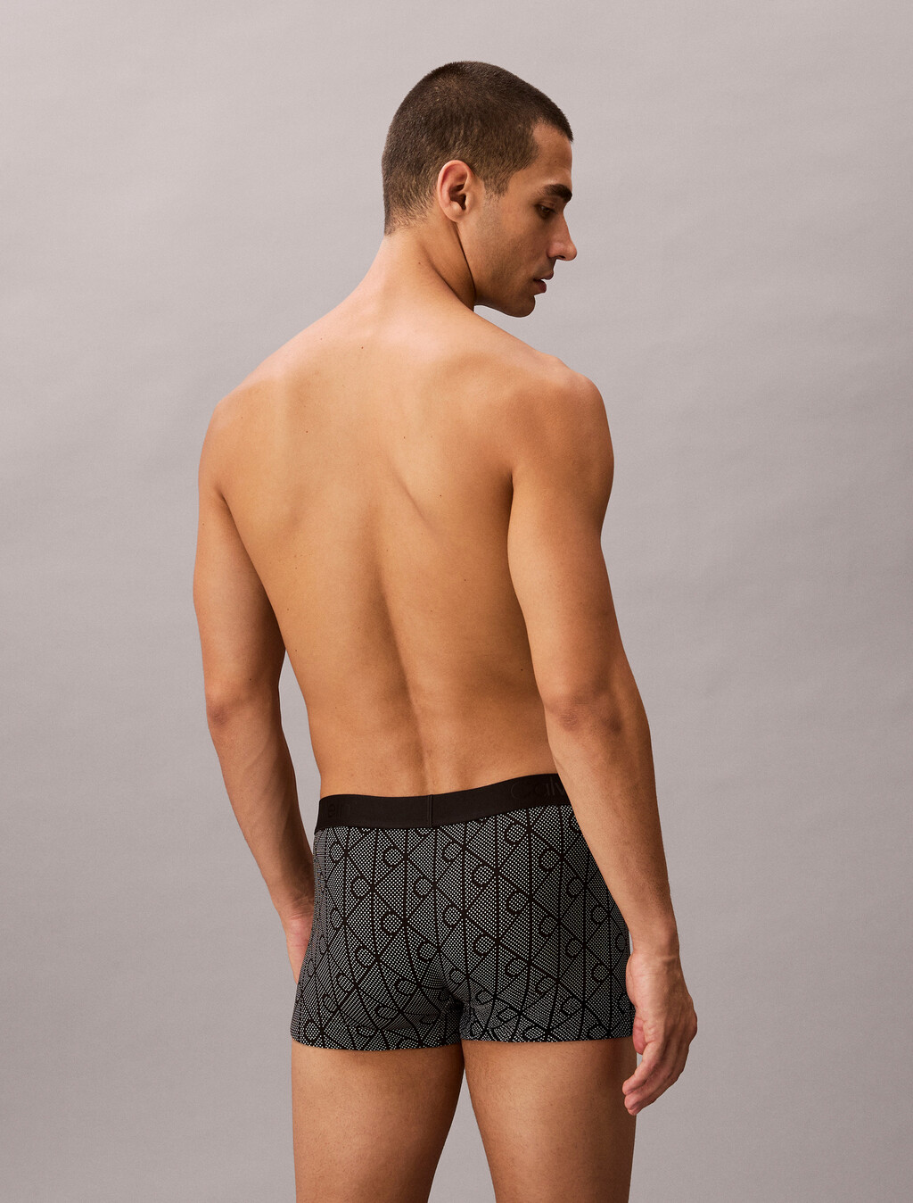 Low Rise Trunks - CK Black, PERFORATED EMBLEM BLACK, hi-res