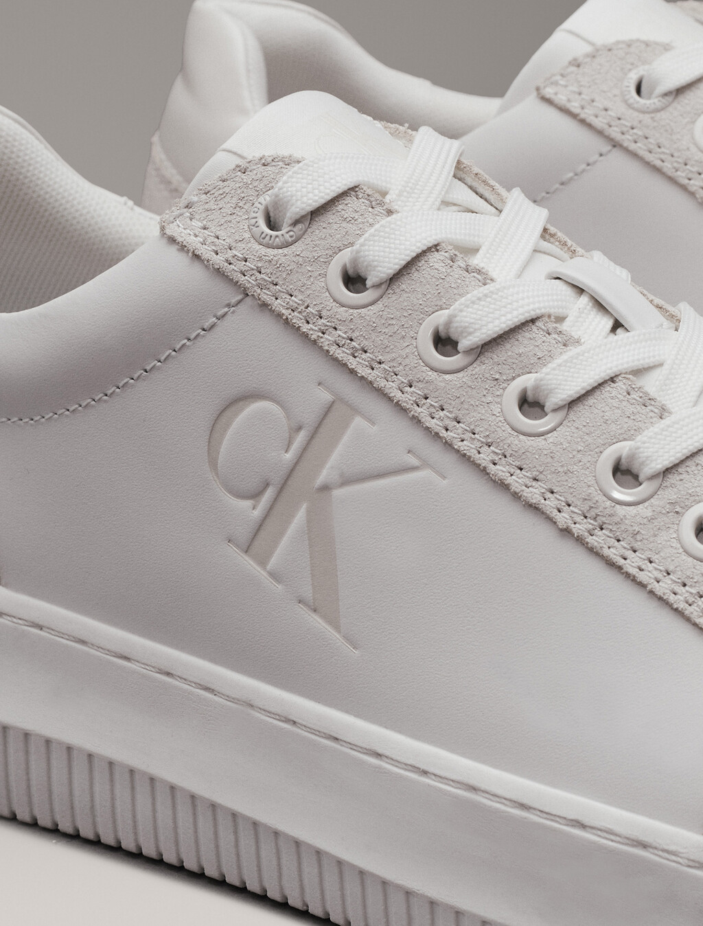 皮革運動鞋, Bright White/Creamy White, hi-res